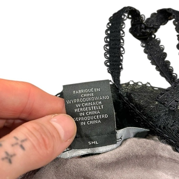 Tahari Slip Dress Gown Mini Black & Brown Large 90s Y2K Fairycore Vibes Sleep - Picture 4 of 5